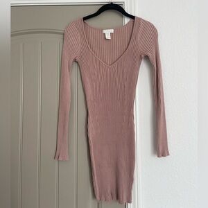 H&M Long Sleeve Sweater Long Dress